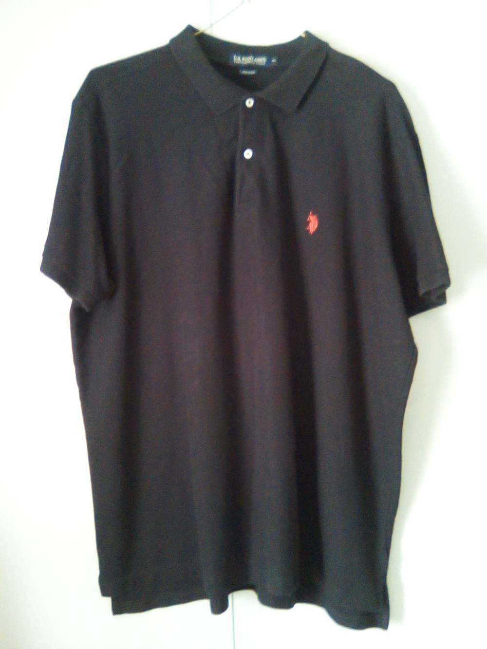 U.S. Polo Assn. Black Polo with Red Pony Logo